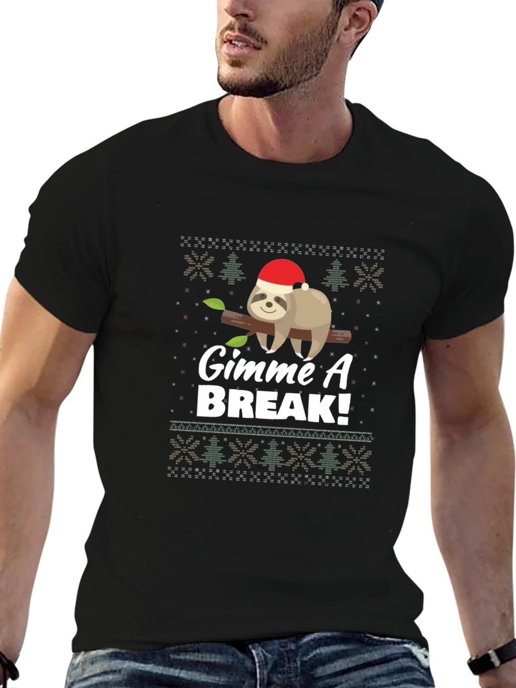 Gimme A Break Sloth Christmas T-Shirt