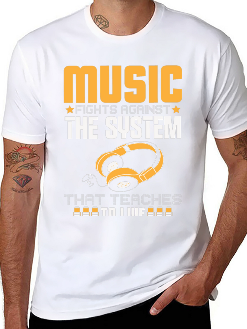 Music Fights Against the System Graphic T-Shirt