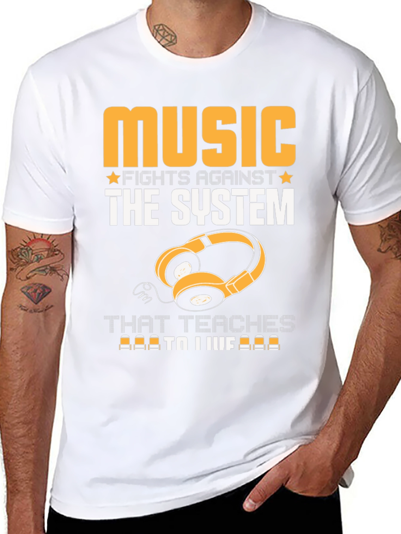 Music Fights Against the System Graphic T-Shirt