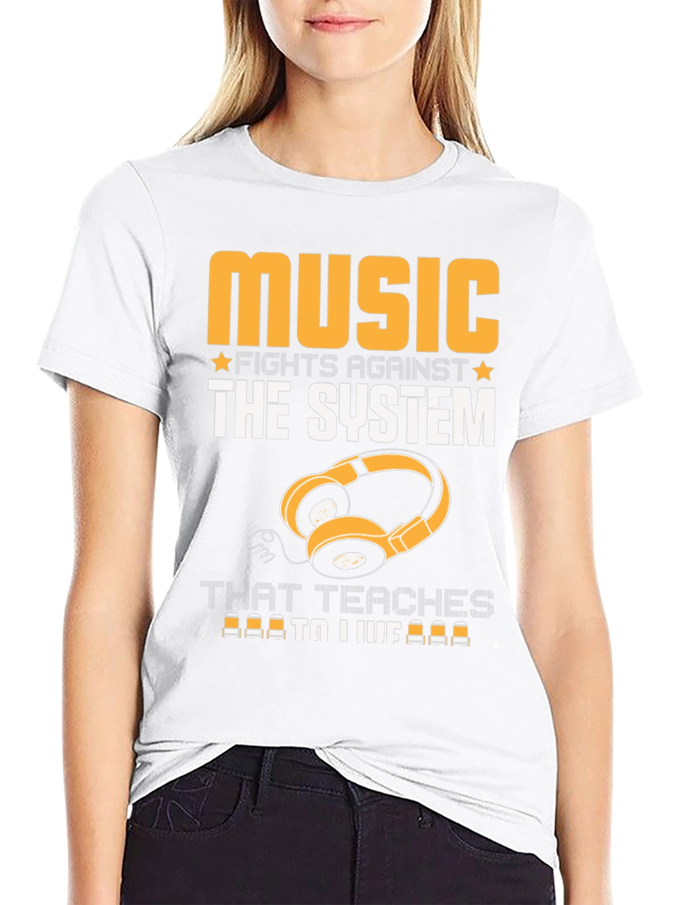 Music Fights Against the System Graphic T-Shirt