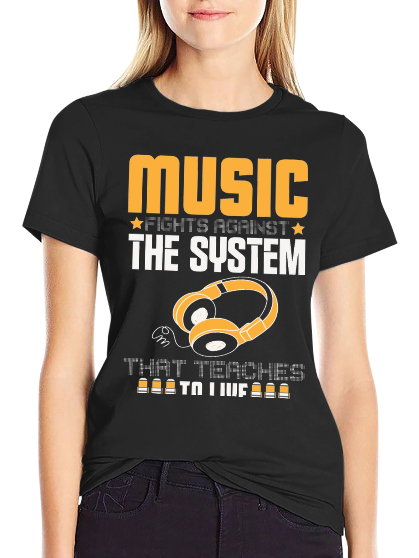 Music Fights Against the System Graphic T-Shirt