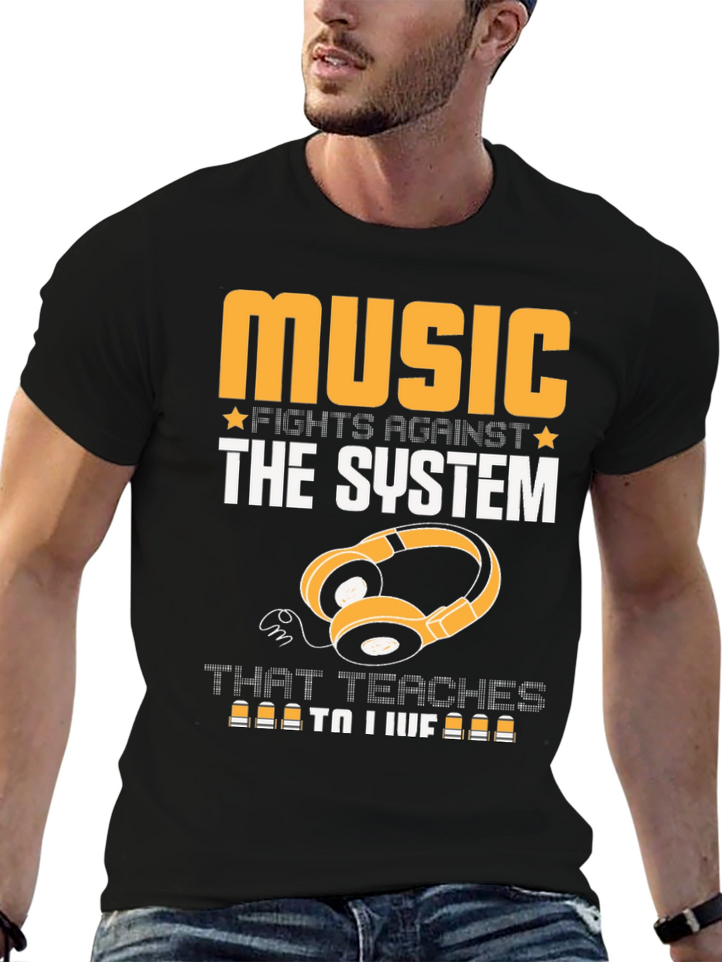 Music Fights Against the System Graphic T-Shirt