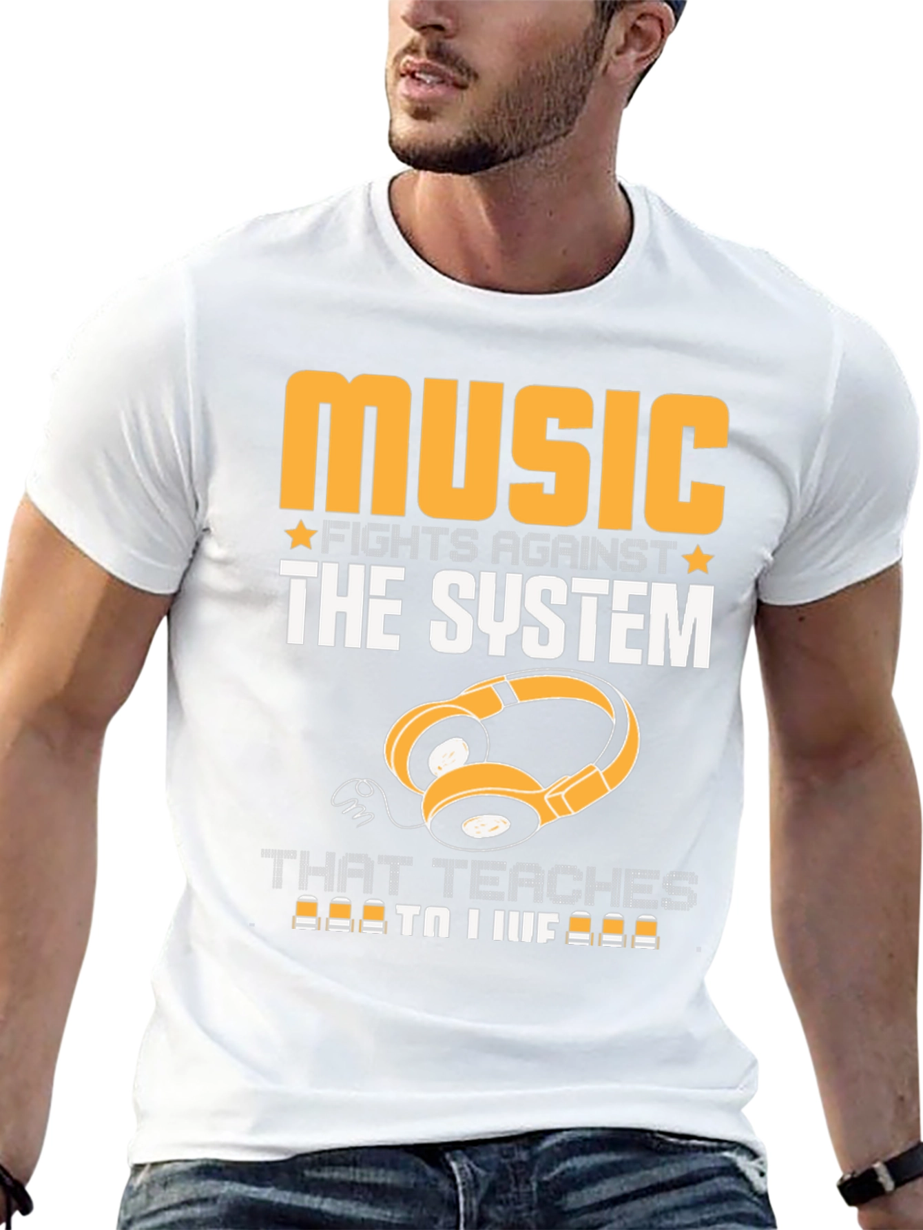 Music Fights Against the System Graphic T-Shirt