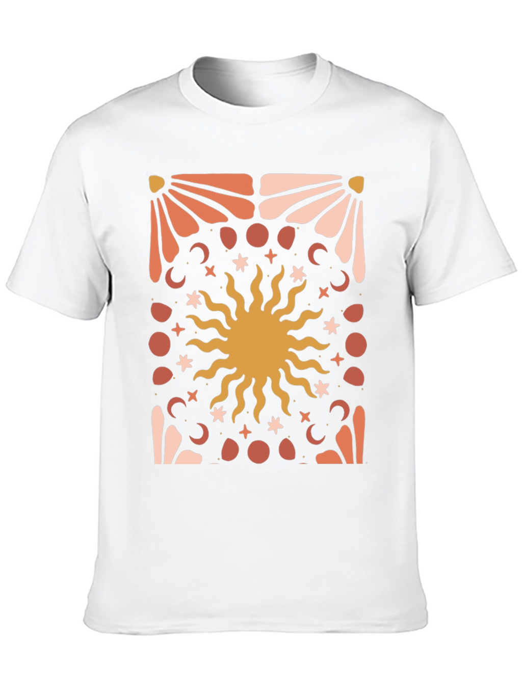 Celestial Sun Graphic Tee - Black Cotton Blend