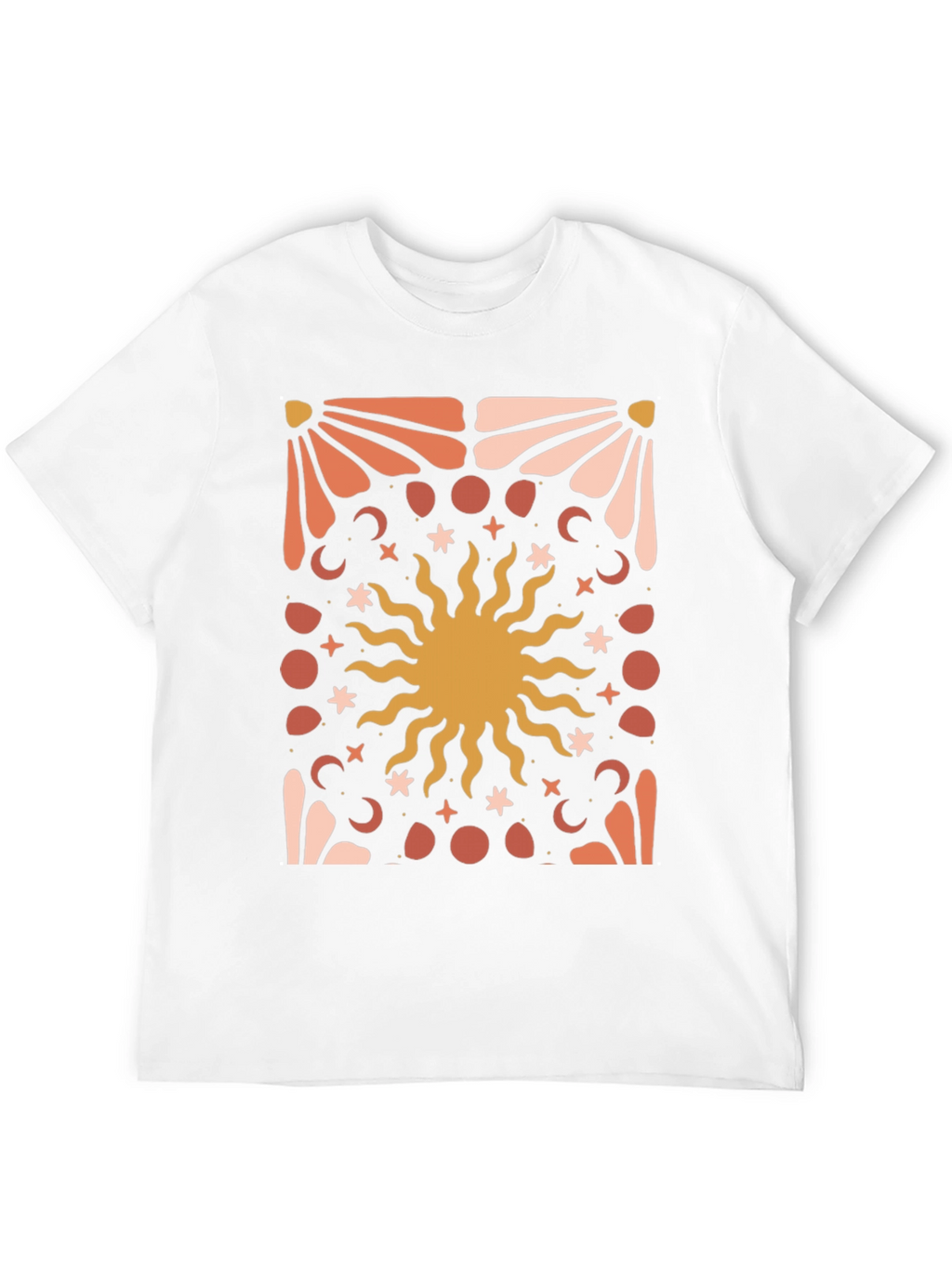 Celestial Sun Graphic Tee - Black Cotton Blend