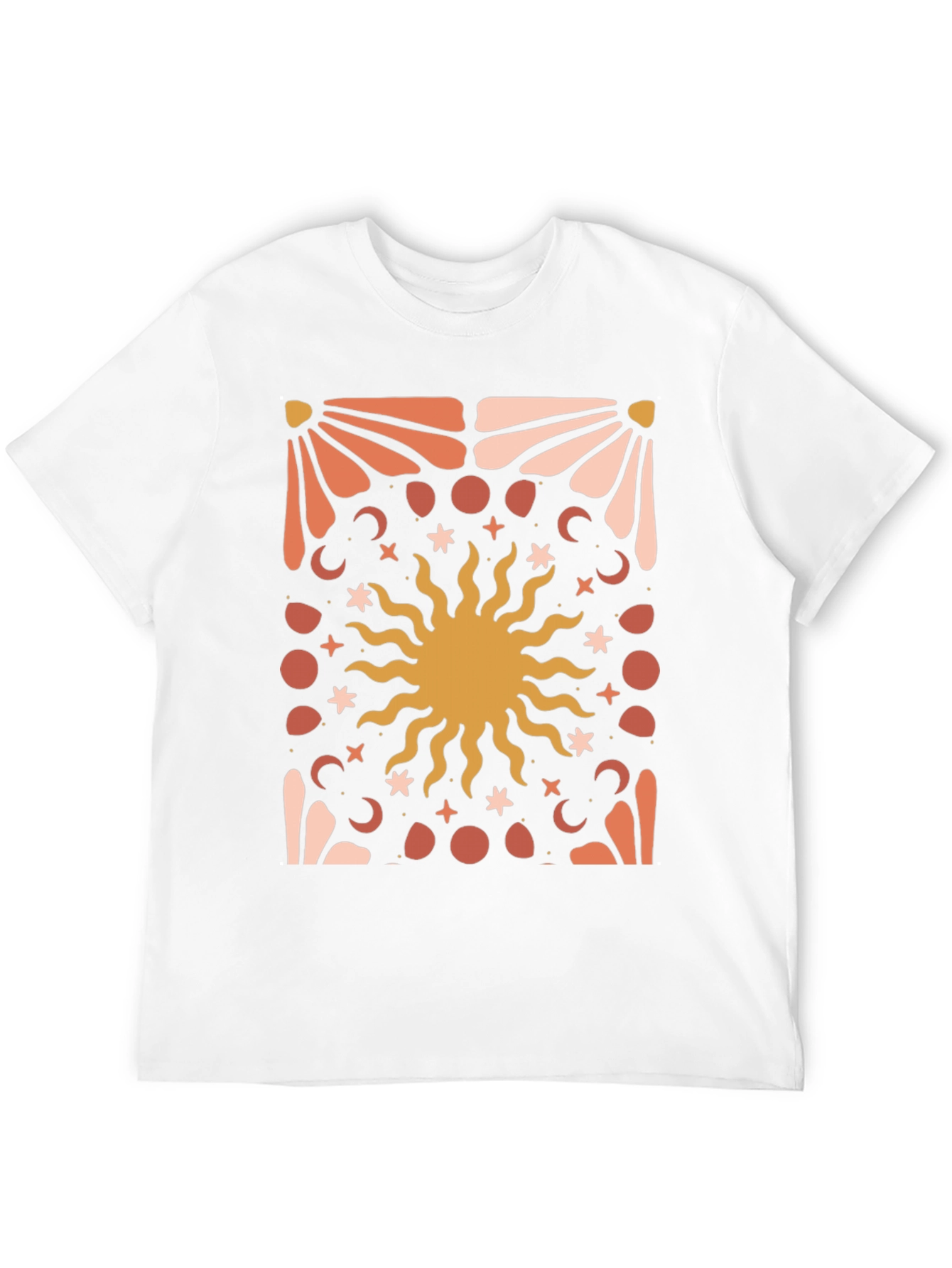 Celestial Sun Graphic Tee - Black Cotton Blend