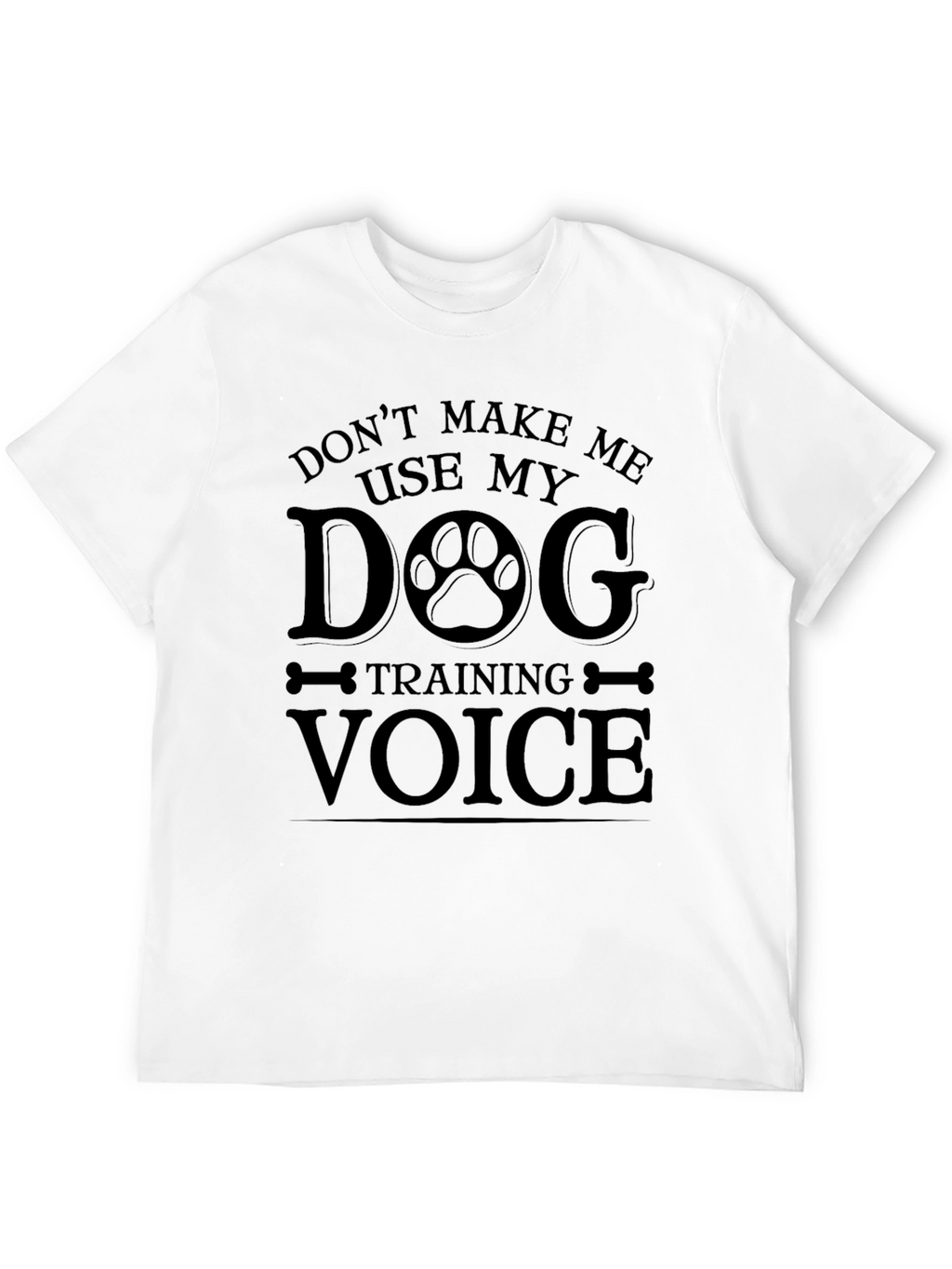 Dog Training Voice Black Graphic T-Shirt