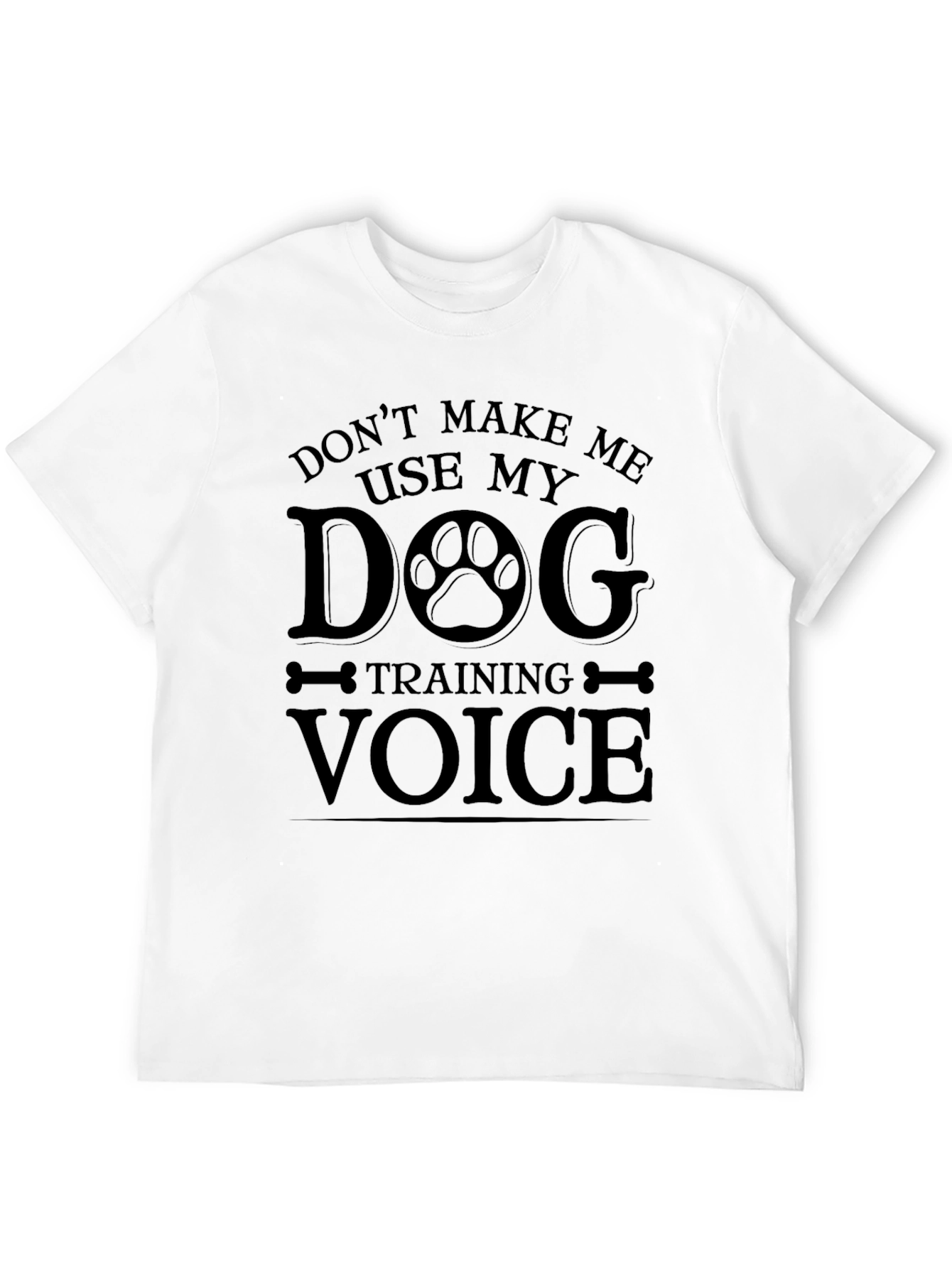Dog Training Voice Black Graphic T-Shirt