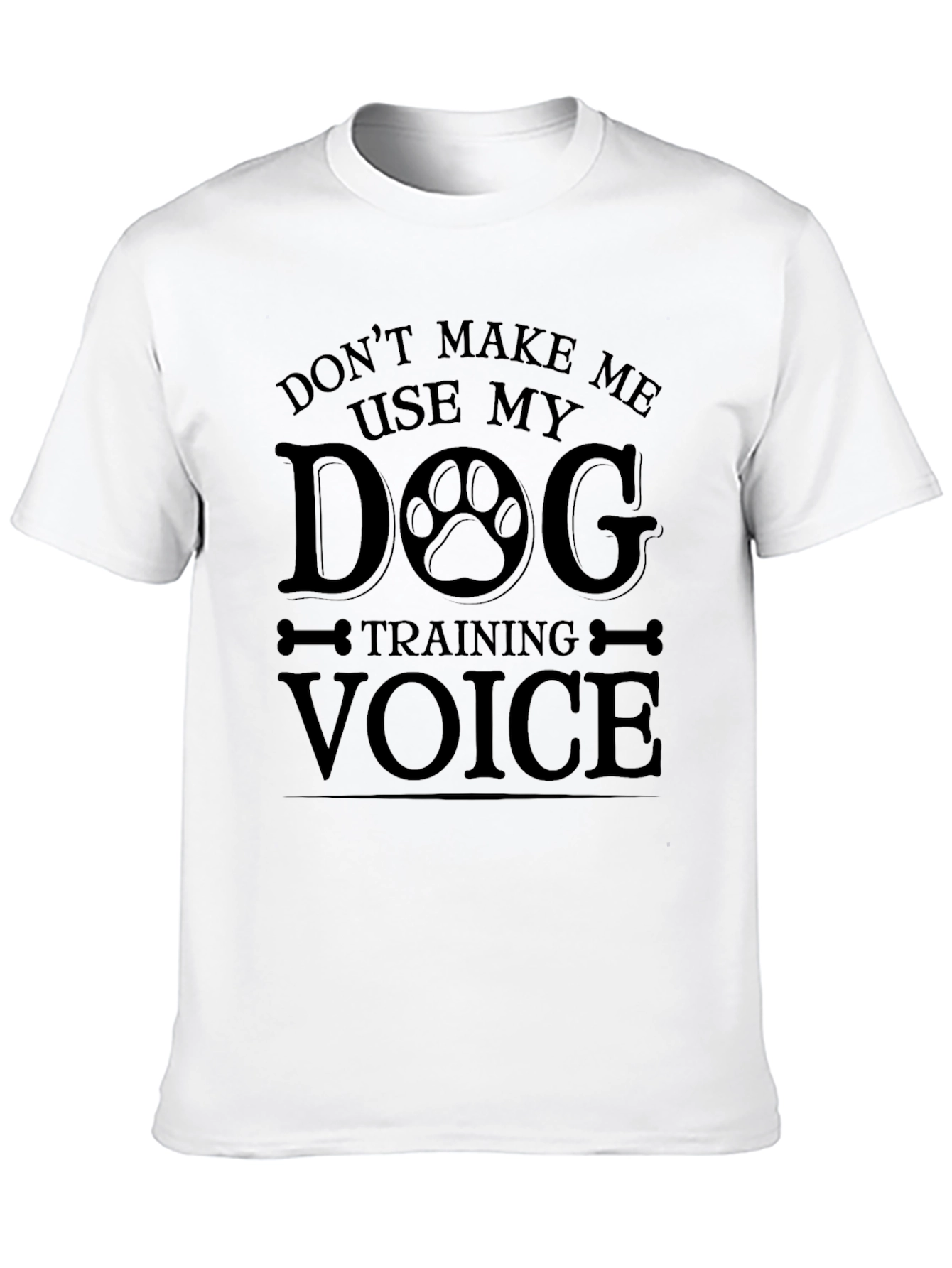 Dog Training Voice Black Graphic T-Shirt