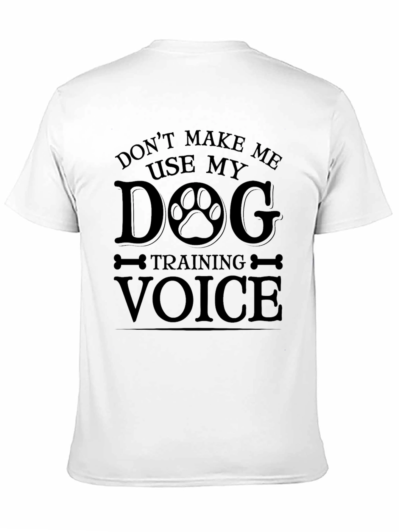 Dog Training Voice Black Graphic T-Shirt