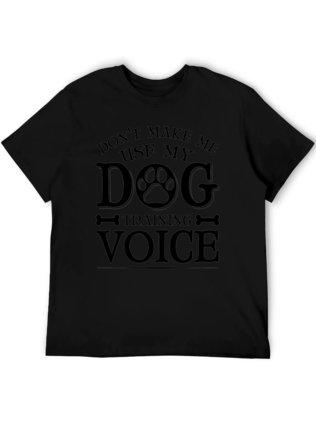 Dog Training Voice Black Graphic T-Shirt