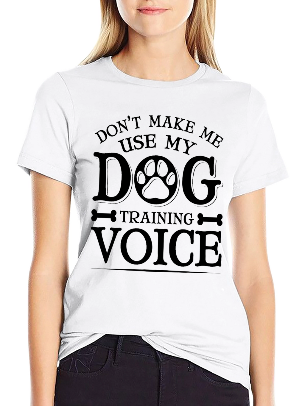 Dog Training Voice Black Graphic T-Shirt