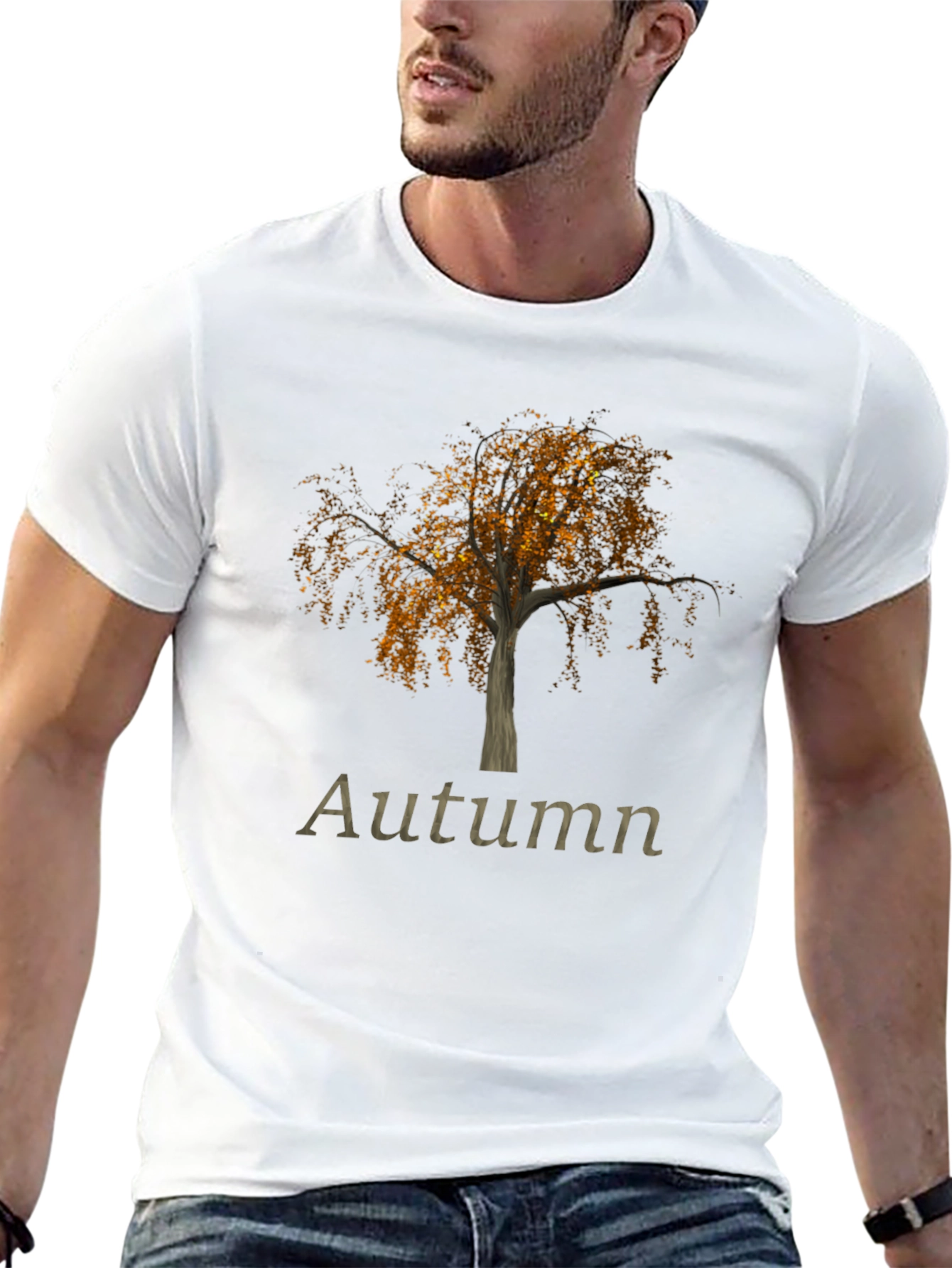 Autumn Tree Graphic Tee - Black