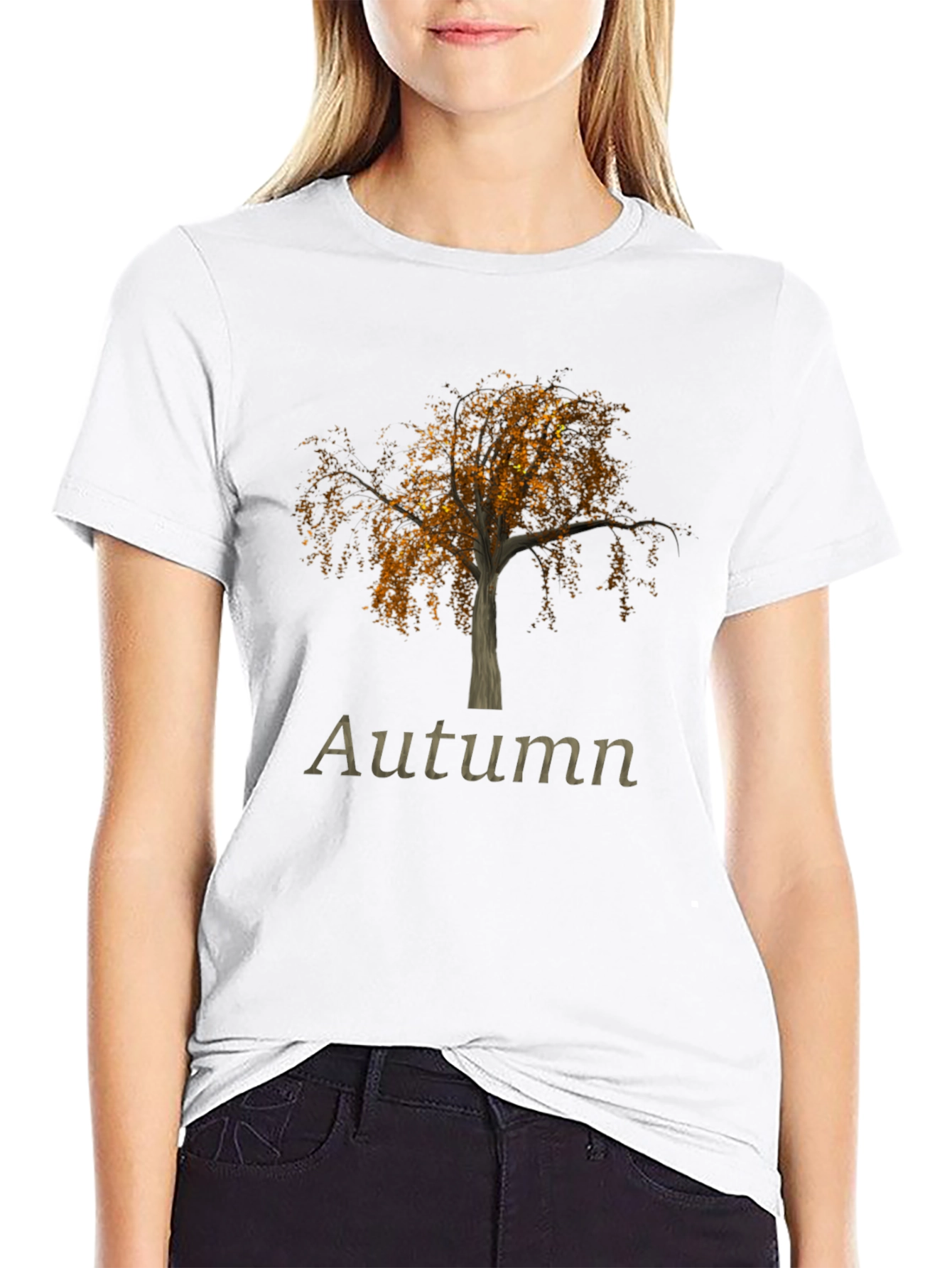 Autumn Tree Graphic Tee - Black