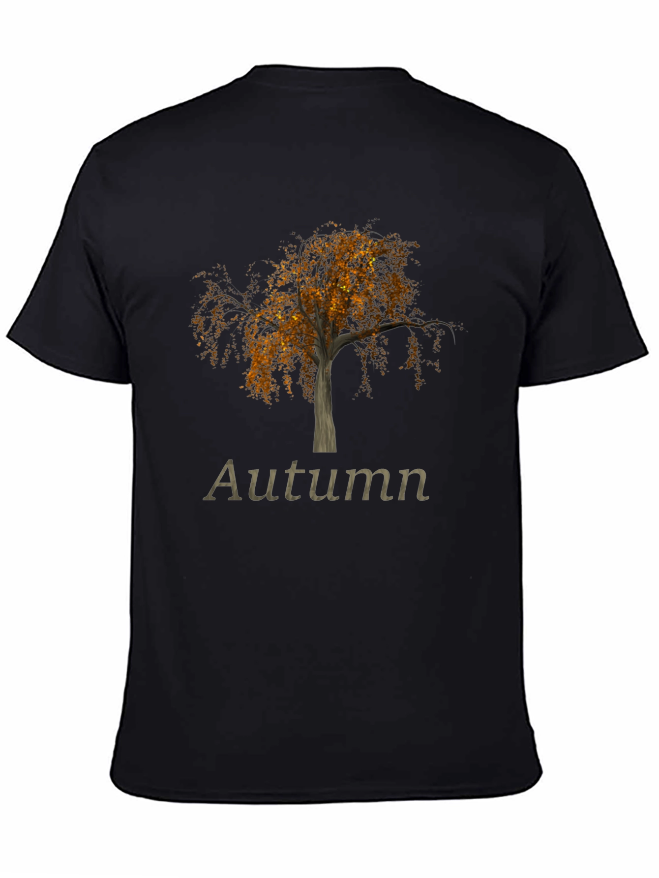 Autumn Tree Graphic Tee - Black