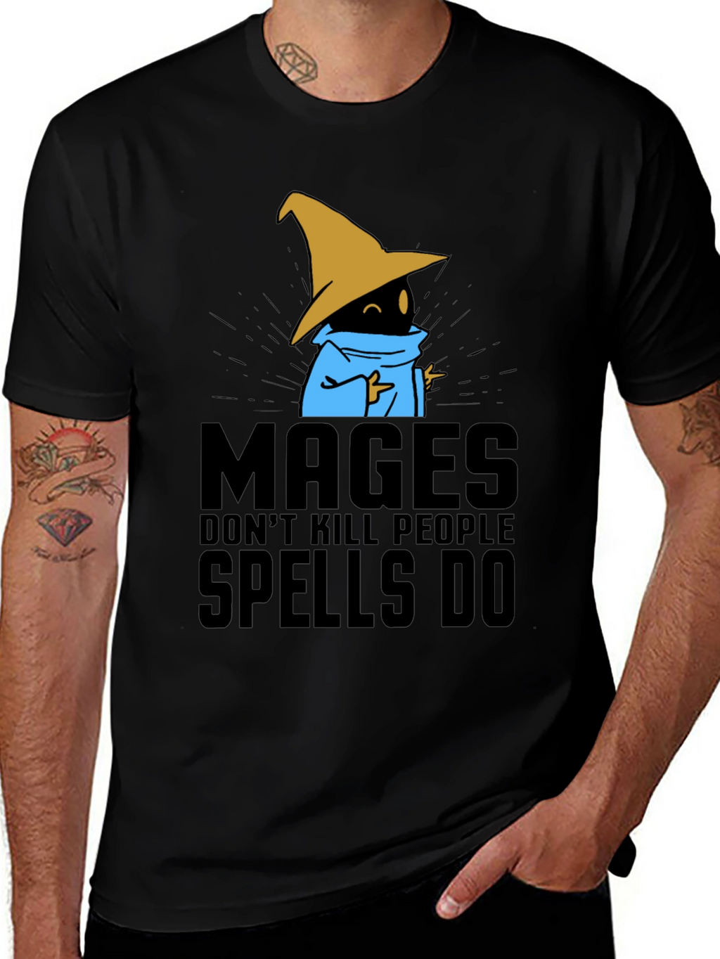 Mages Dont Kill People - Spells Do T-Shirt