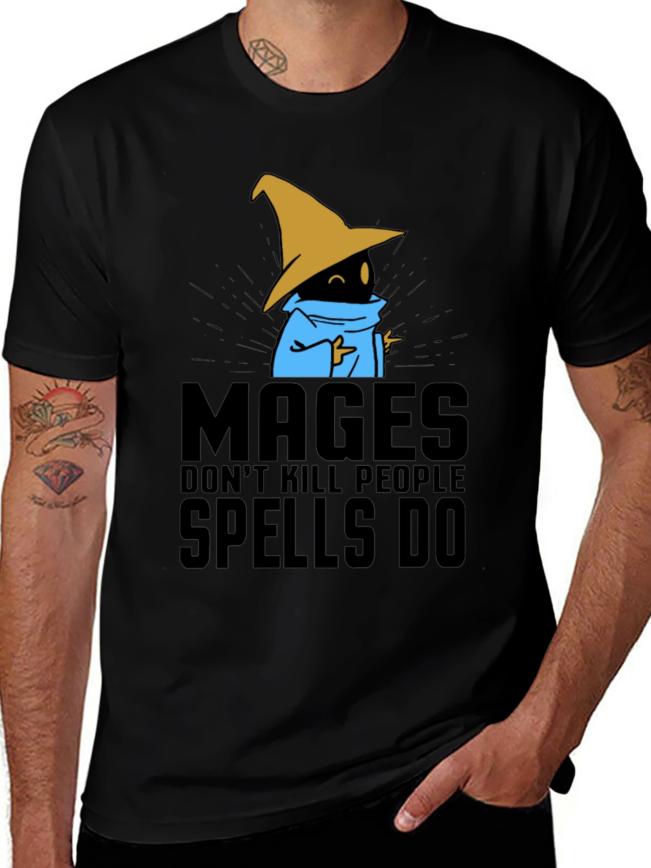 Mages Dont Kill People - Spells Do T-Shirt