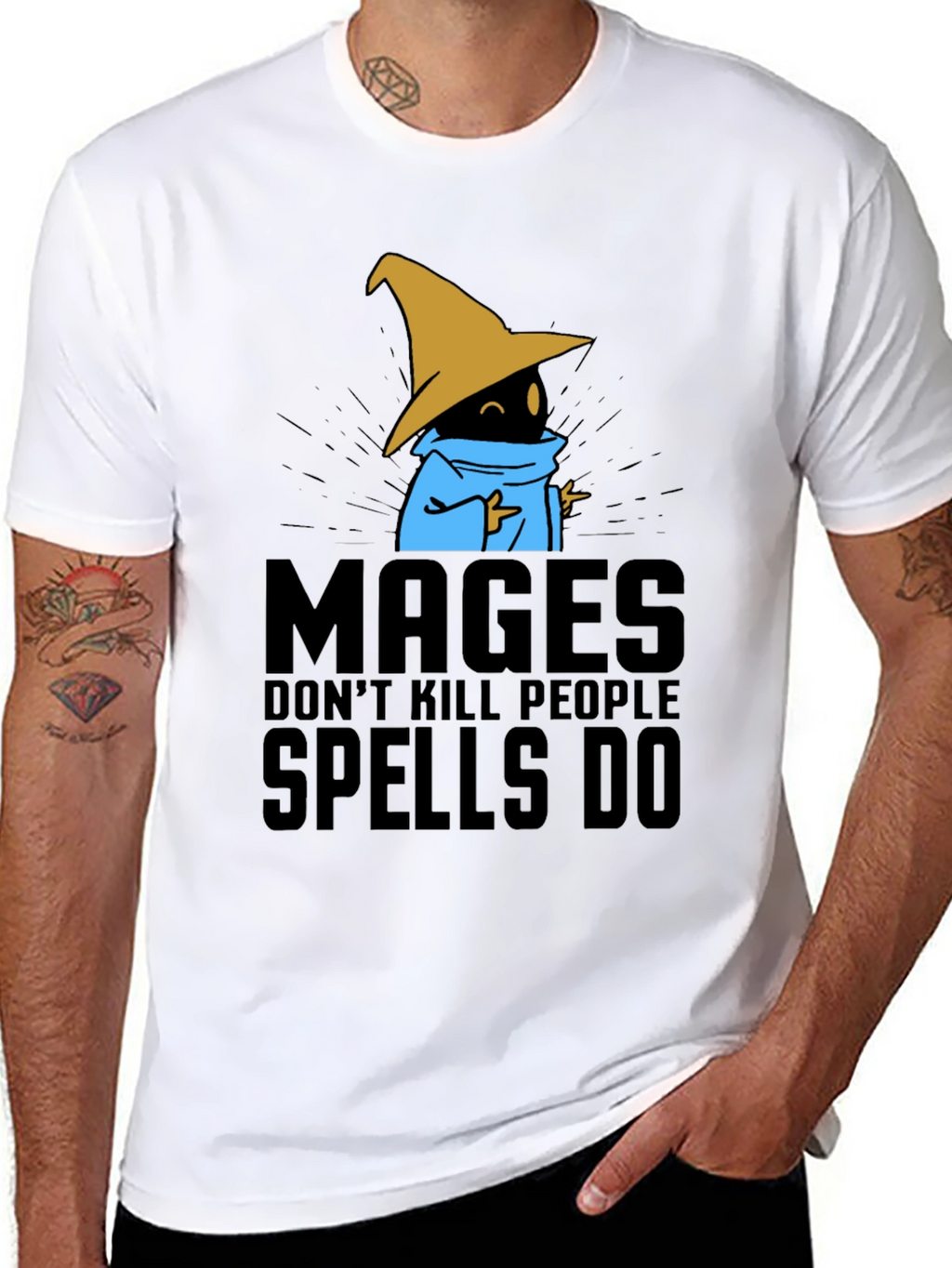Mages Dont Kill People - Spells Do T-Shirt