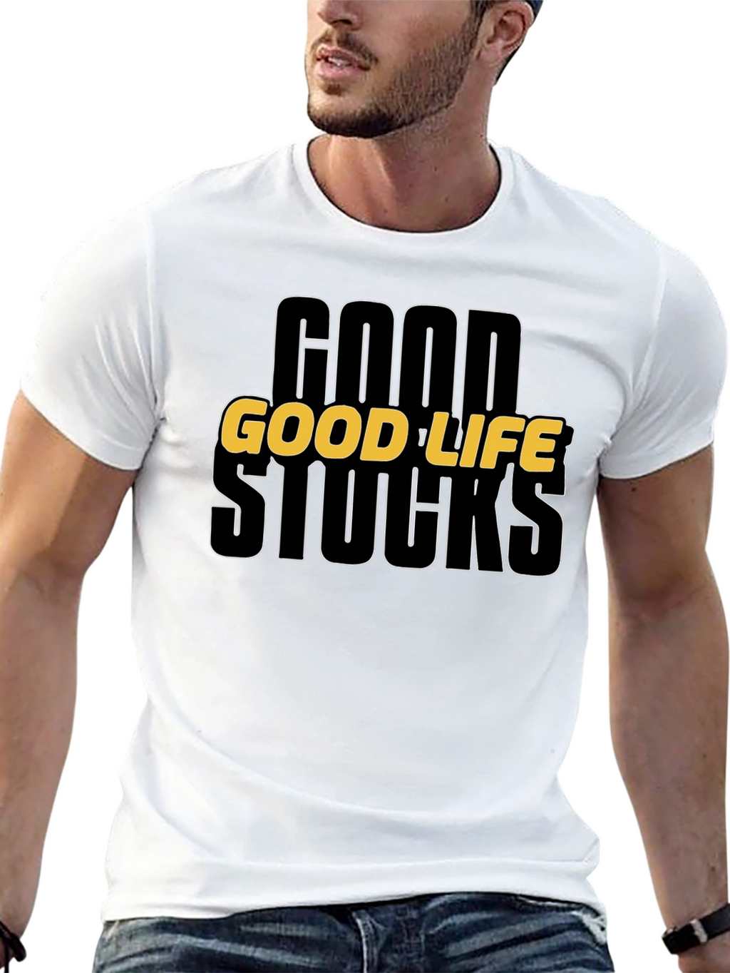 Good Life Stocks Graphic Tee - Casual Style