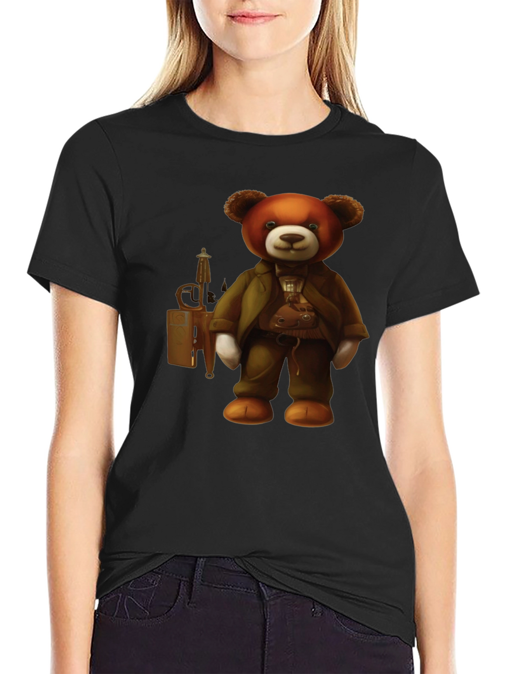 Steampunk Teddy Bear Graphic T-Shirt