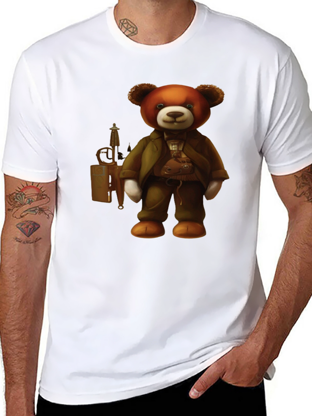 Steampunk Teddy Bear Graphic T-Shirt
