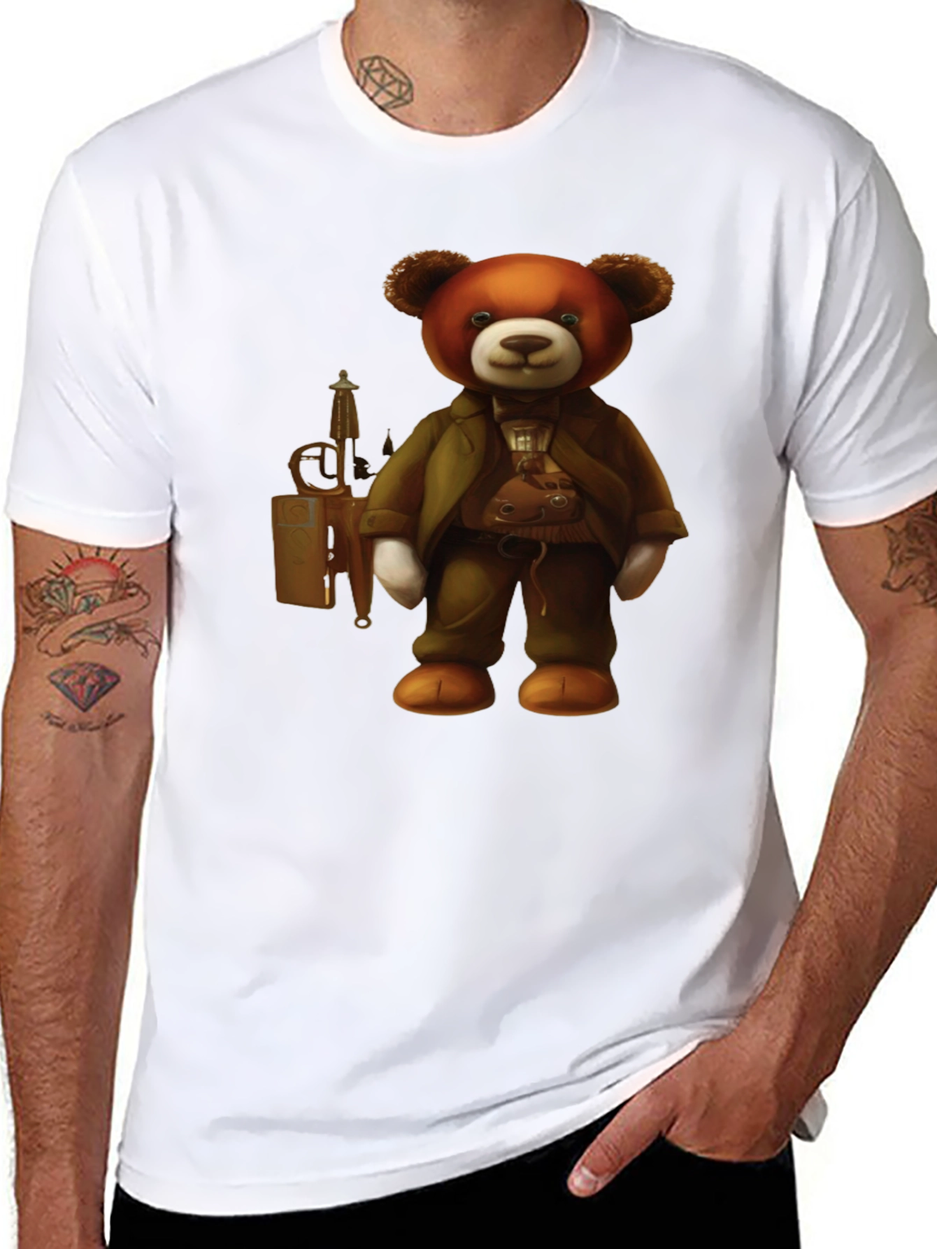 Steampunk Teddy Bear Graphic T-Shirt