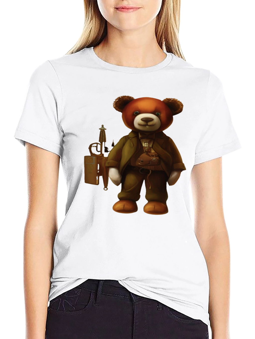 Steampunk Teddy Bear Graphic T-Shirt