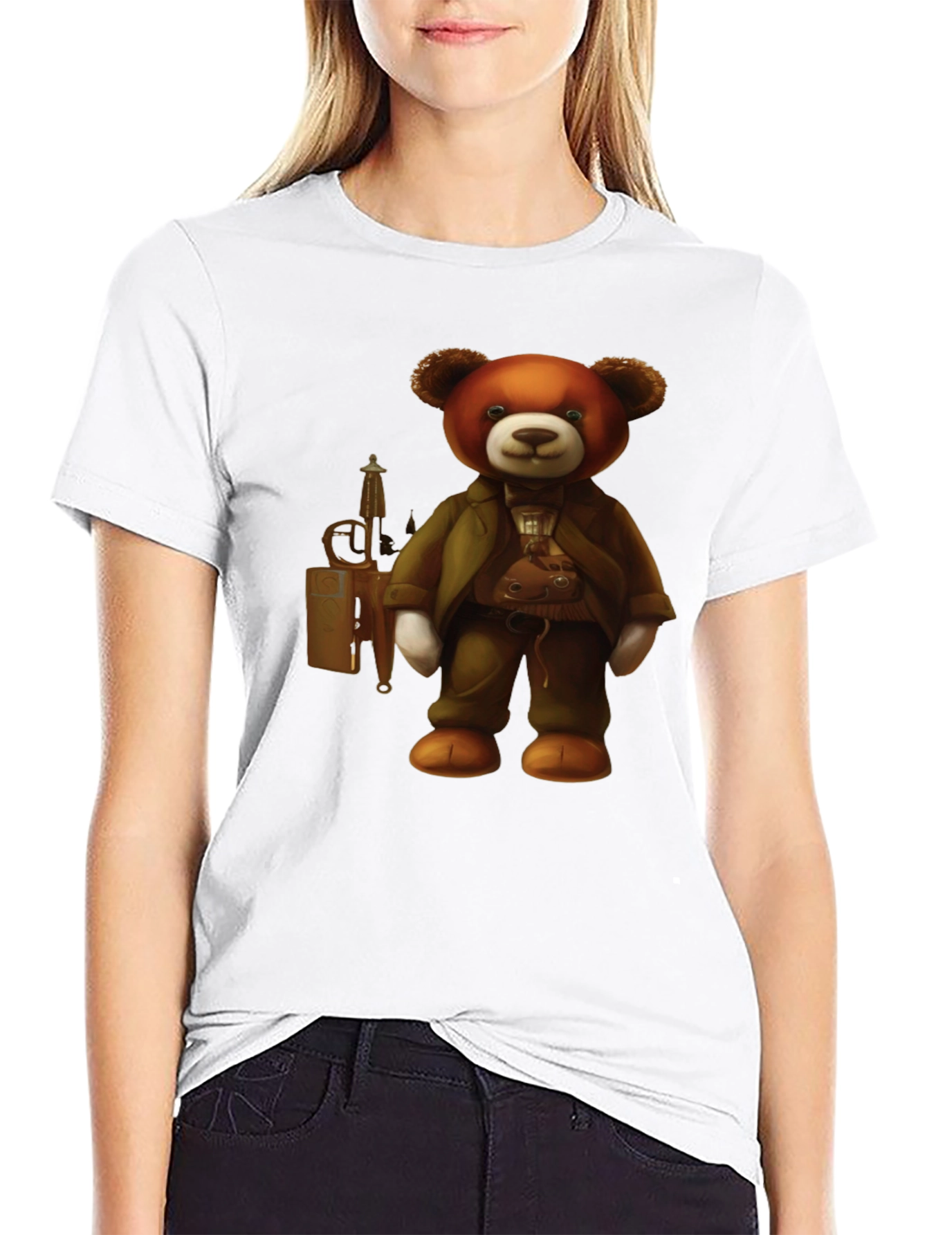 Steampunk Teddy Bear Graphic T-Shirt