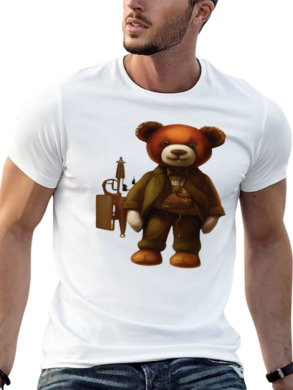 Steampunk Teddy Bear Graphic T-Shirt