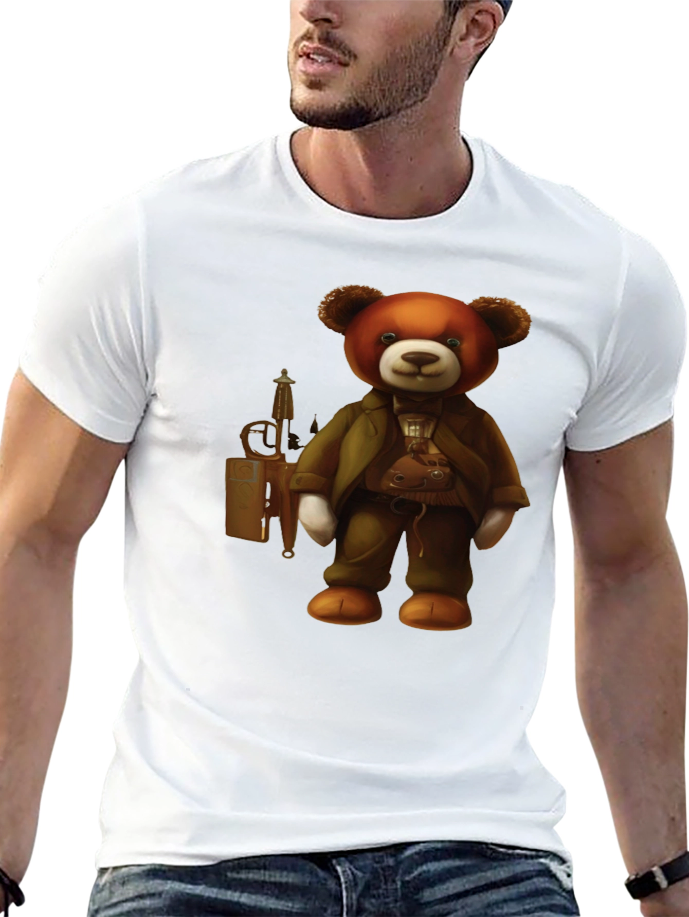 Steampunk Teddy Bear Graphic T-Shirt