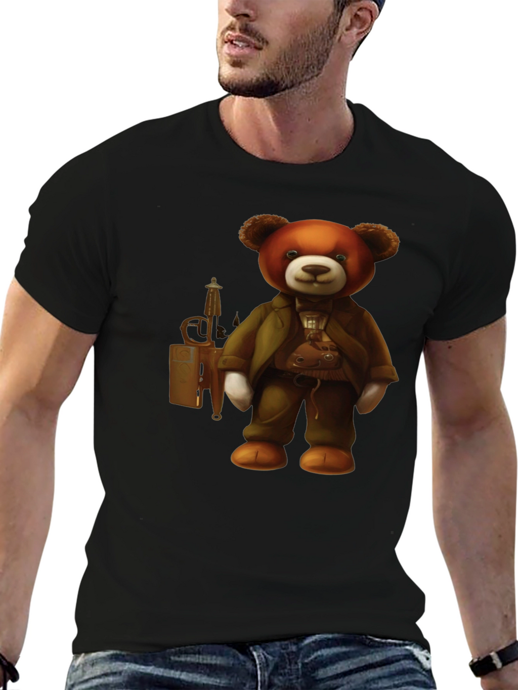 Steampunk Teddy Bear Graphic T-Shirt