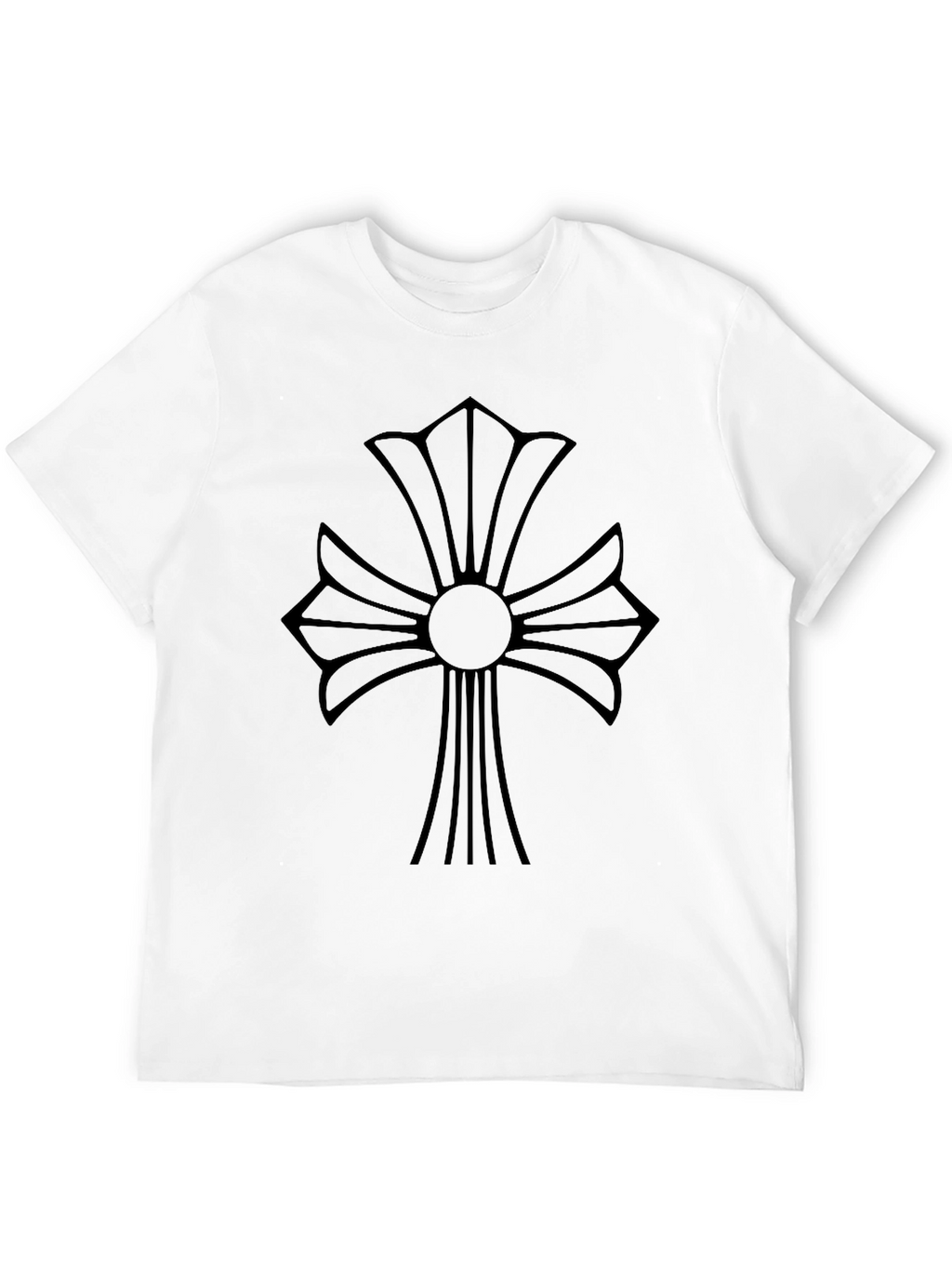 Black Tee with Cross Graphic
