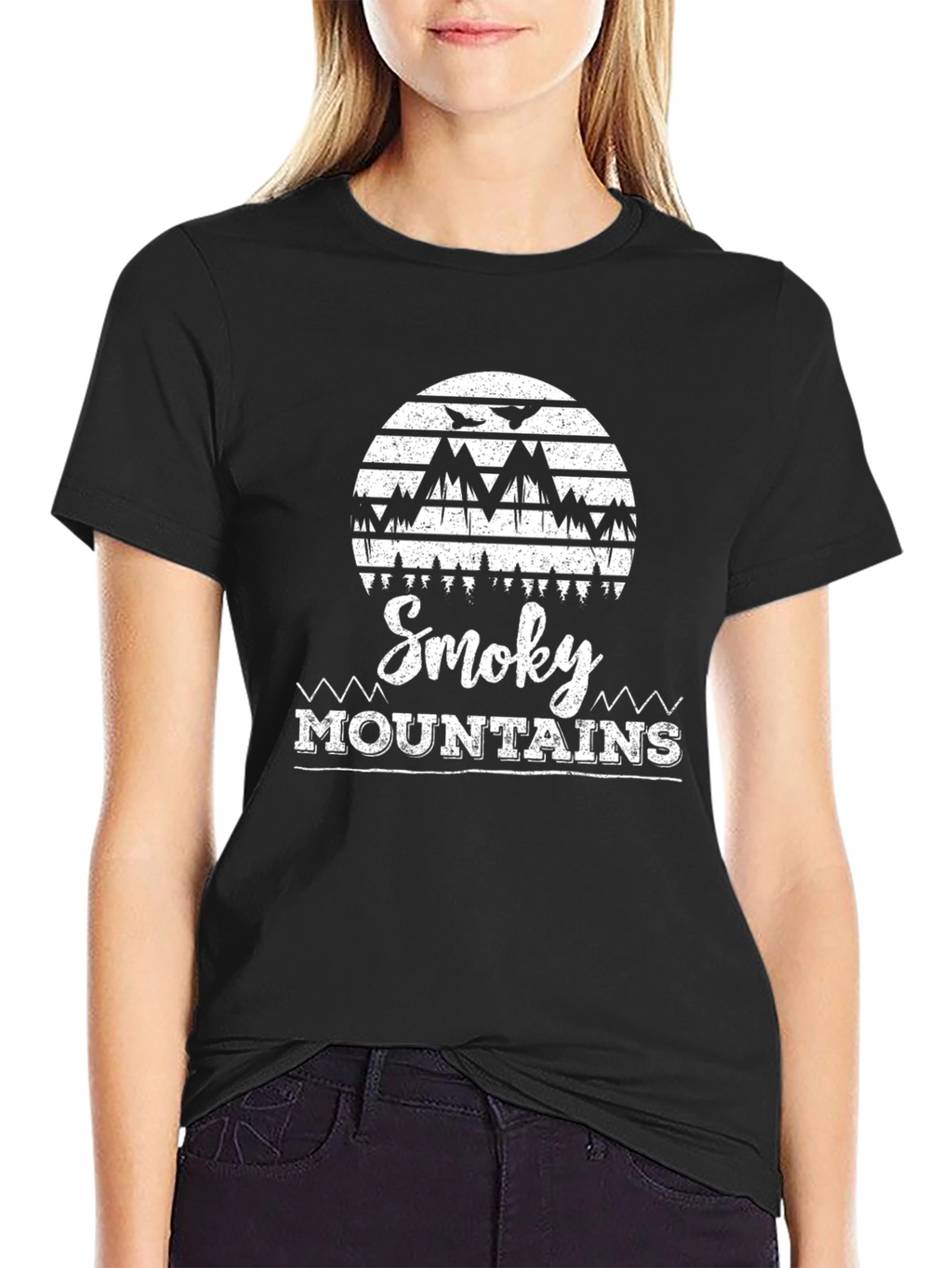 Smoky Mountains Graphic Tee - Unisex Black T-Shirt