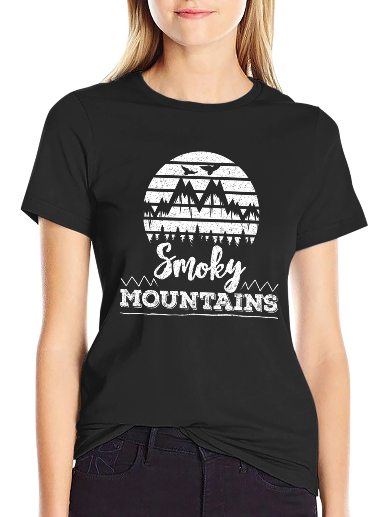 Smoky Mountains Graphic Tee - Unisex Black T-Shirt