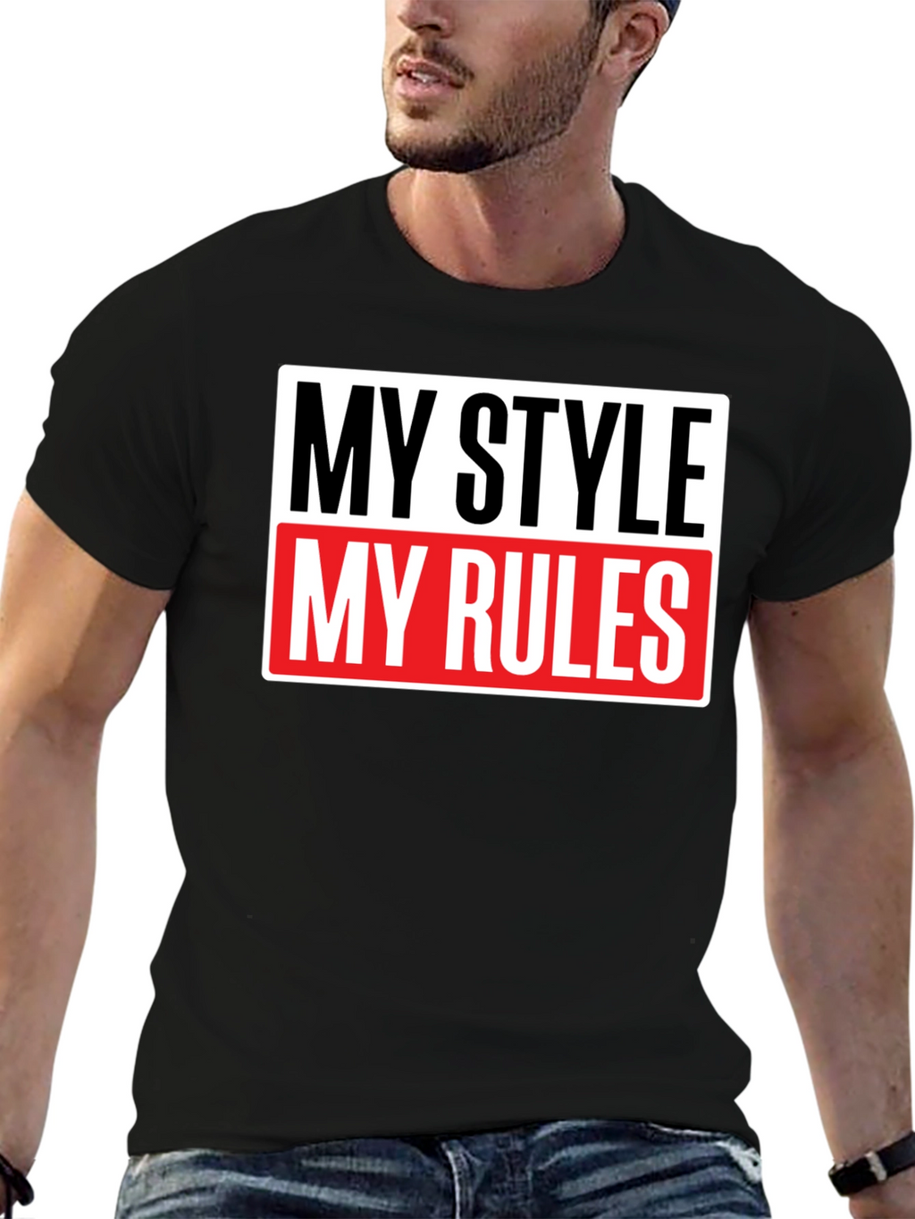 My Style My Rules Black Graphic Tee