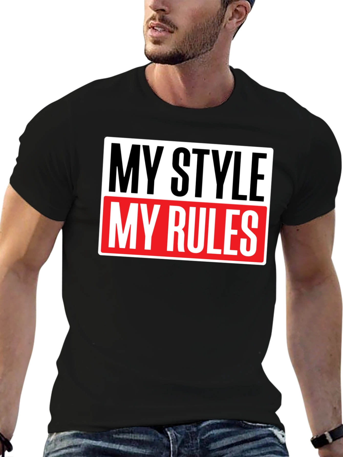 My Style My Rules Black Graphic Tee