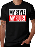 My Style My Rules Black Graphic Tee