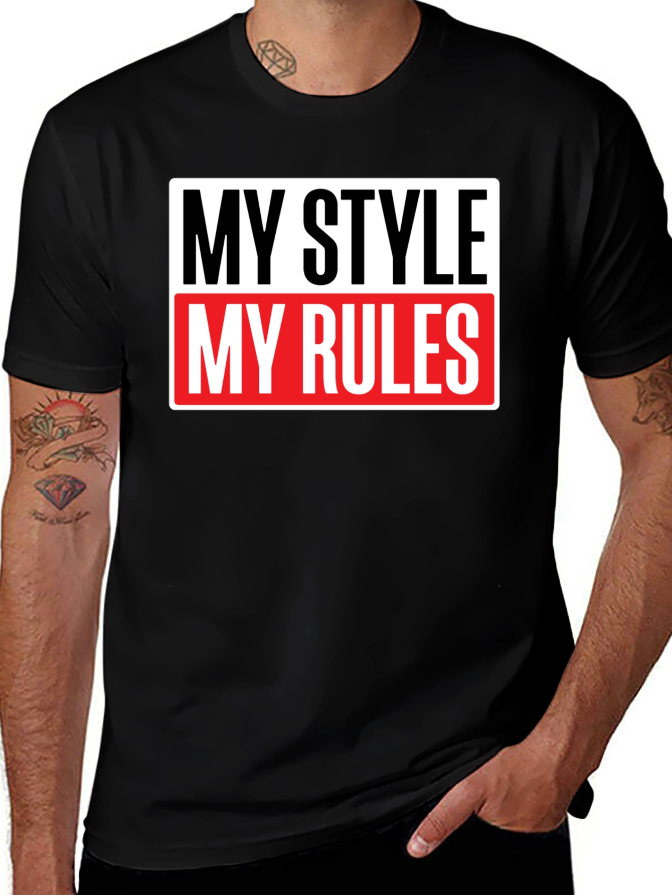 My Style My Rules Black Graphic Tee