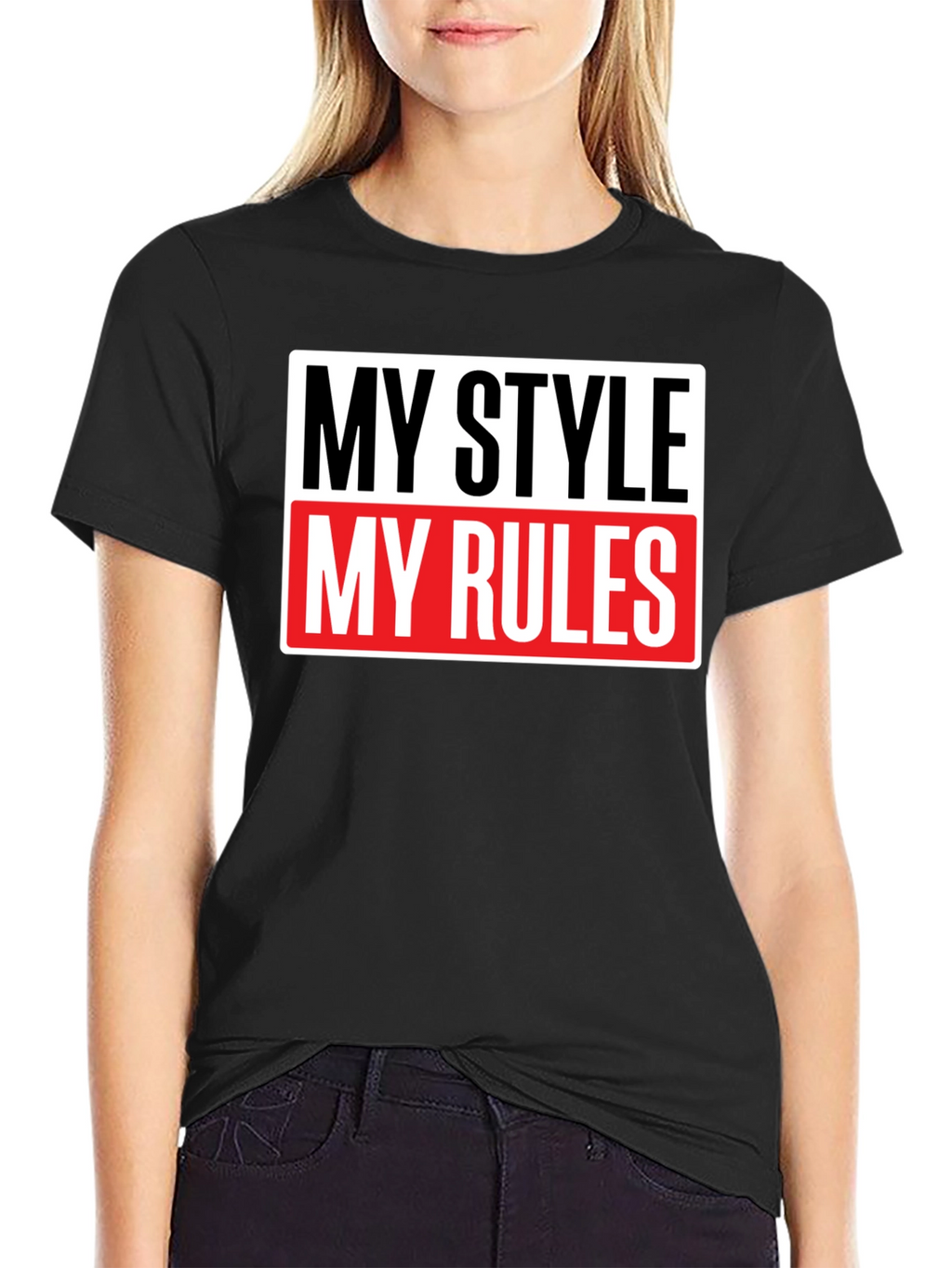 My Style My Rules Black Graphic Tee