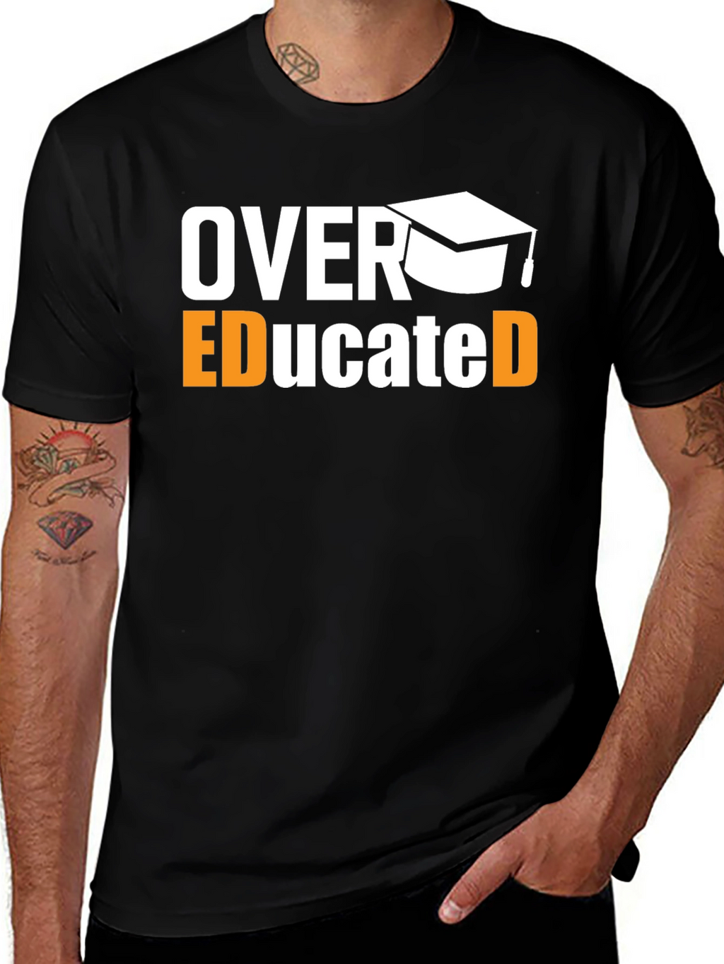 Over Educated Graphic T-Shirt - Funny Graduation Tee