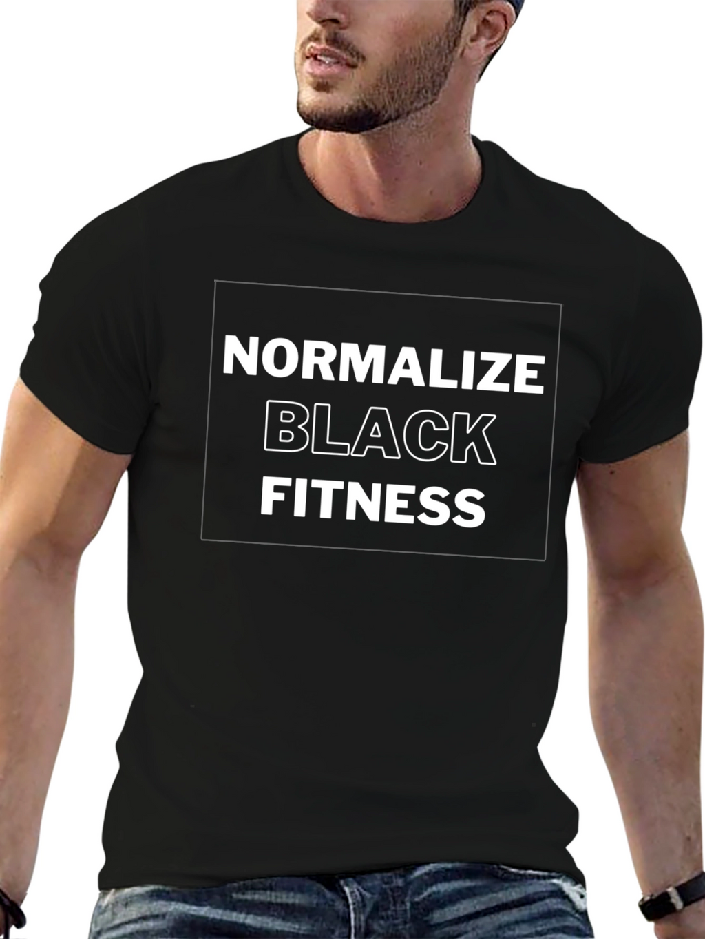 Normalize Black Fitness Black T-Shirt