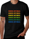 Kindness Not Walls Rainbow T-Shirt