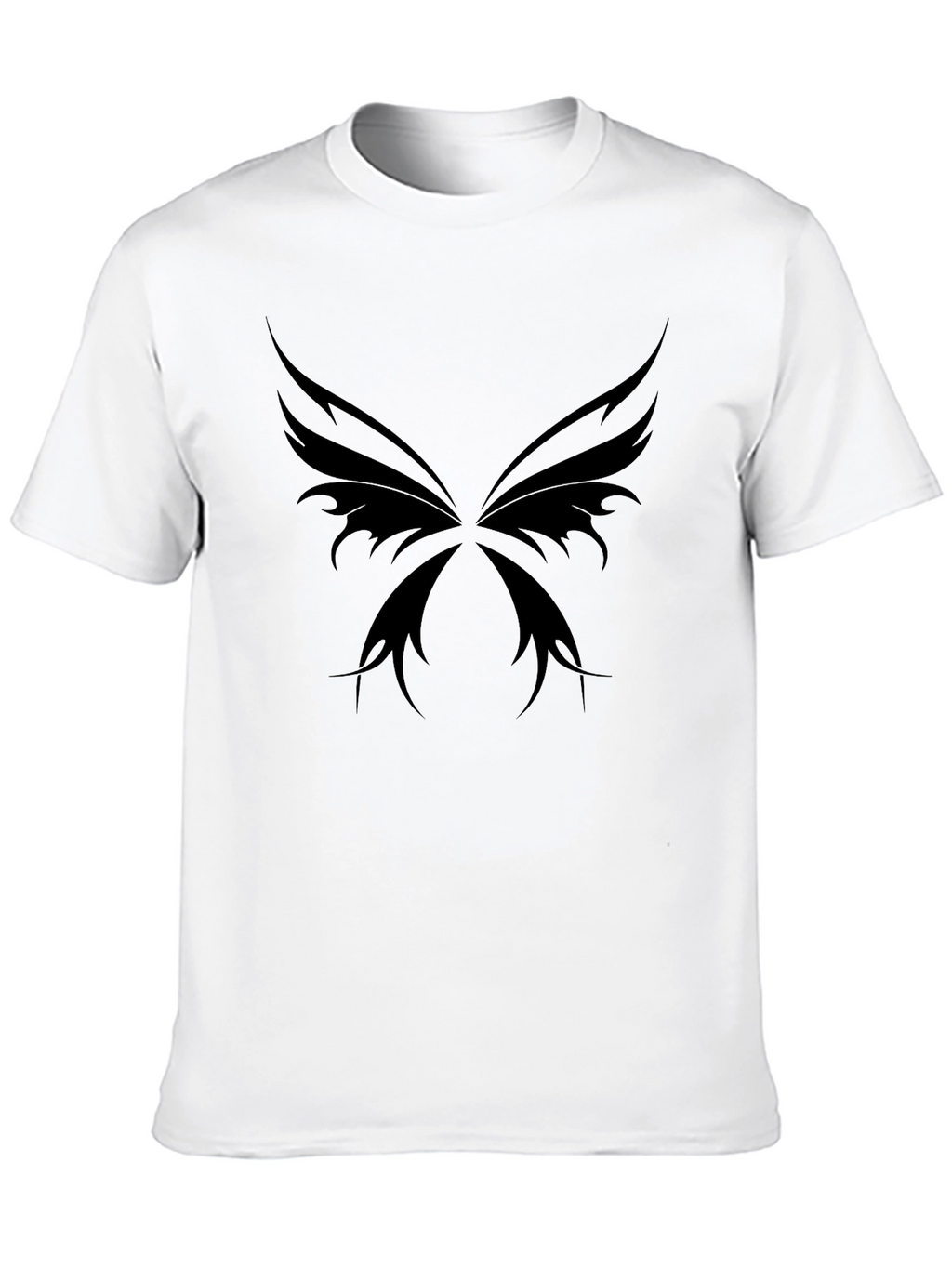 Gothic Butterfly Wing Graphic Black T-Shirt