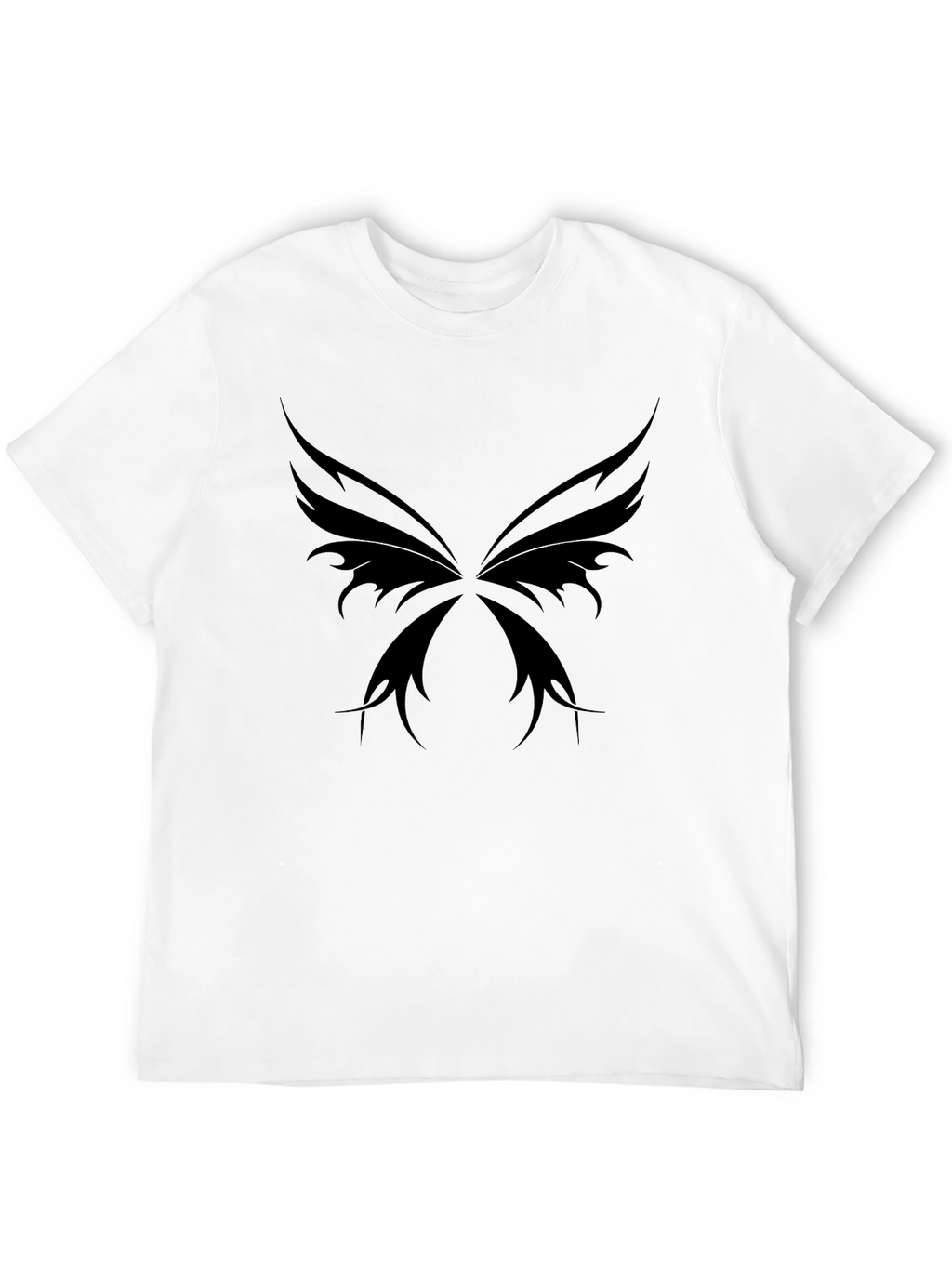 Gothic Butterfly Wing Graphic Black T-Shirt