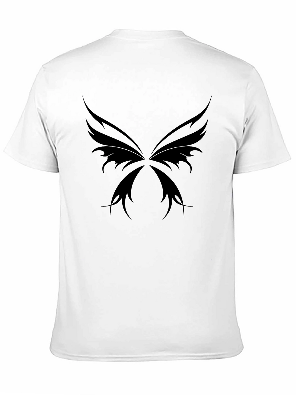 Gothic Butterfly Wing Graphic Black T-Shirt