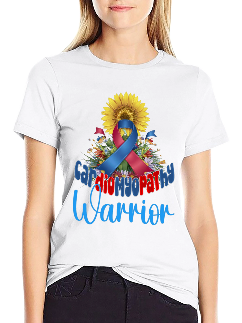 Cardiomyopathy Warrior Sunflower Awareness T-Shirt