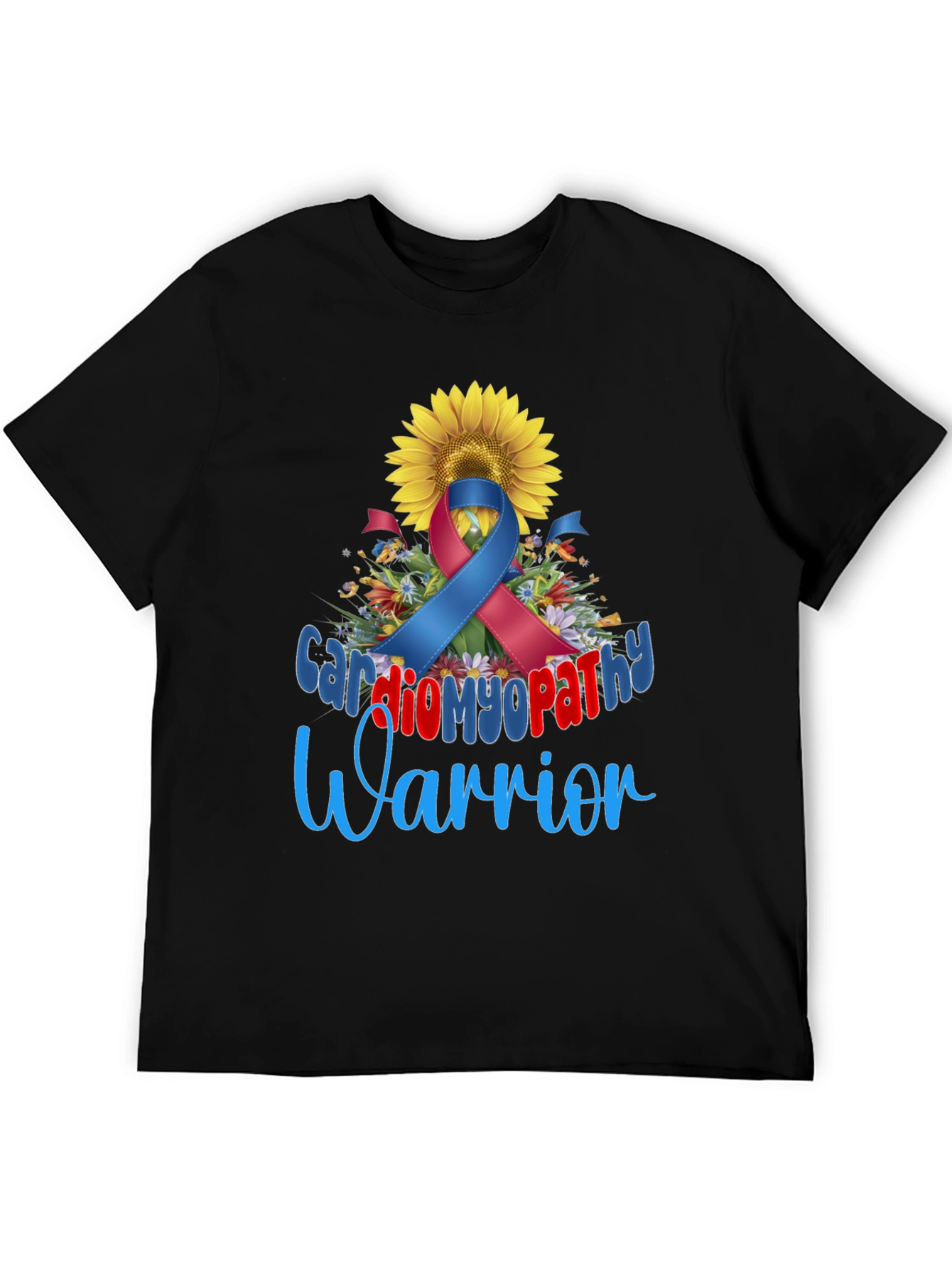 Cardiomyopathy Warrior Sunflower Awareness T-Shirt