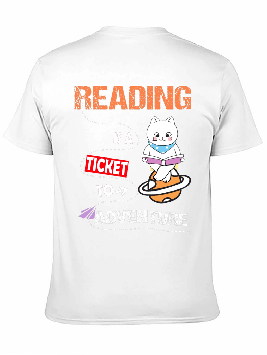 Reading Adventure T-Shirt - Cat Planet Design