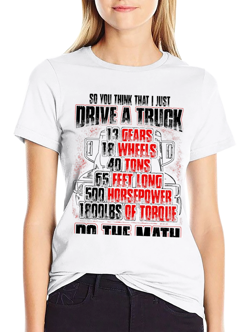 Drive a Truck Black T-Shirt for Men
