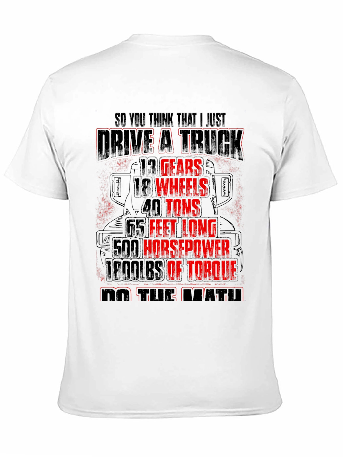 Drive a Truck Black T-Shirt for Men